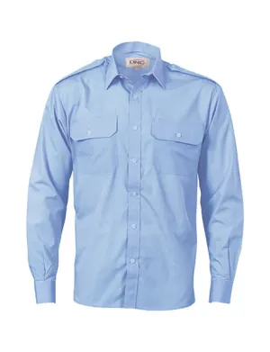 DNC Epaulette Polyester Cotton L/S Work Shirt (3214)