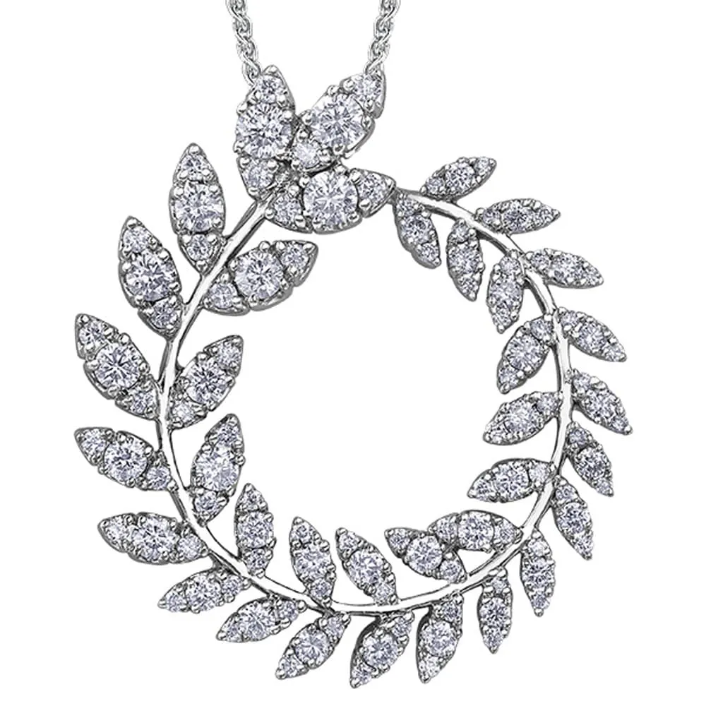 Elegant Diamond Wreath Pendant