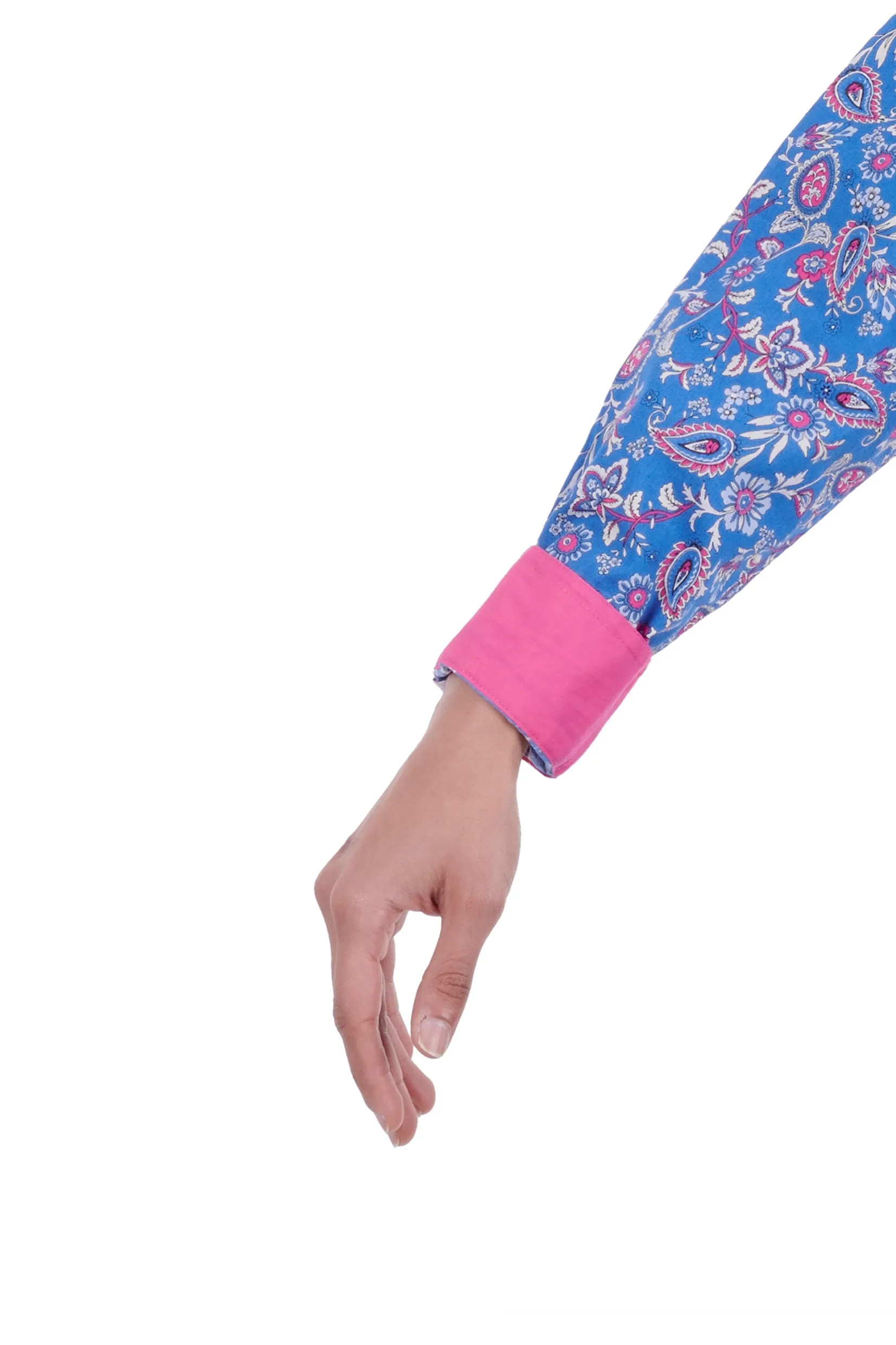 Hard Slog Ladies Luisa Half Placket L/S Shirt - Blue - H3S2101173