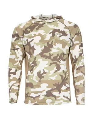 Simms Men's Solarflex Hoody - Print / Woodland Camo Sandbar