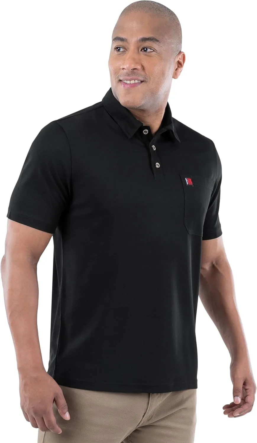 Wrangler Men's Short Sleeve Performance Pocket Polo