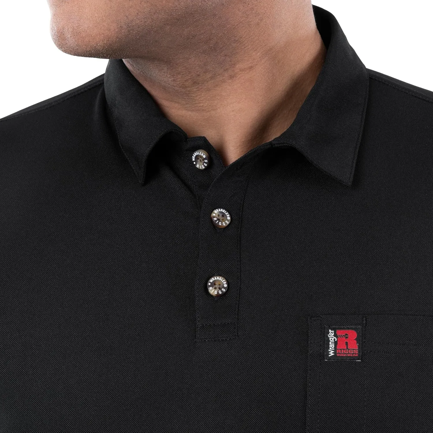 Wrangler Men's Short Sleeve Performance Pocket Polo